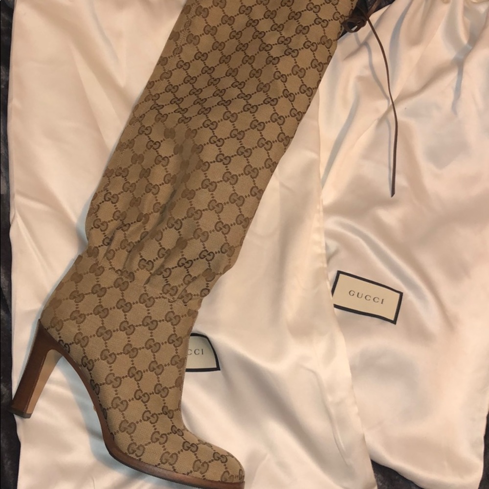 Gucci GG Canvas boots